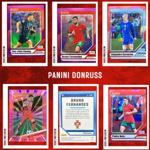 DONRUSS RED, PINK, PURPLE COLLECTION - BRUNO FERNANDES, GARNACHO, NETO, CHAN - Picture 1 of 7