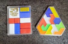 2 Vintage Late 1960s - Early 1970s Handheld Travel Puzzle Games Nice Condition 