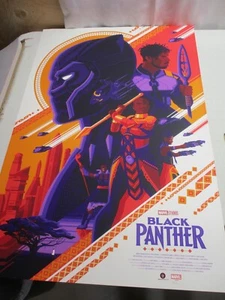 PÓSTER PANTERA NEGRA TOM WHALEN MATERIA GRIS ARTE LMT ED 83/225 2018 24"X 36" - Imagen 1 de 6