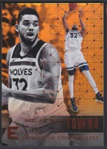 2017-18 PANINI ESSENTIALS ORANGE KARL-ANTHONY TOWNS MINNESOTA TIMBERWOLVES #84