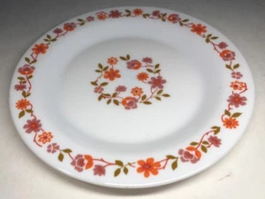 Lot1 De 9 Petites Assiettes Arcopal Vintage France D 18,5 Cm Fleurs Oranges - Imagen 1 de 12