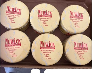 6 Nuwick große 120 Stunden Notfallkerze bewegliche Dochte wiederverwendbar Licht Hitze Kochen - Bild 1 von 4