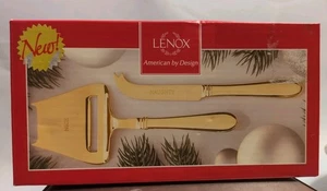 Lenox Golden Holidays Cheese Shaver & Knife Set – Gold Finish –  - Picture 1 of 5