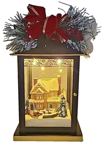 Bradford Exch Thomas Kinkade Sparkle Of The Season Joy Illuminated Lantern - Picture 1 of 7