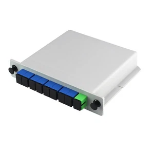 1x8 Fiber Optic Plc Splitter Box Cassette Card Inserting PLC Branching Module q - Afbeelding 1 van 12