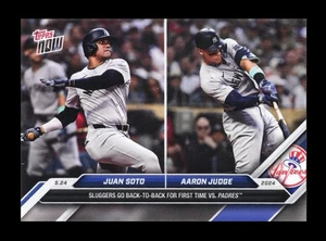 2024 Topps Now #232 Juan Soto/Aaron Judge/1904 Sluggers Go Back To Back Yanks - Imagen 1 de 3