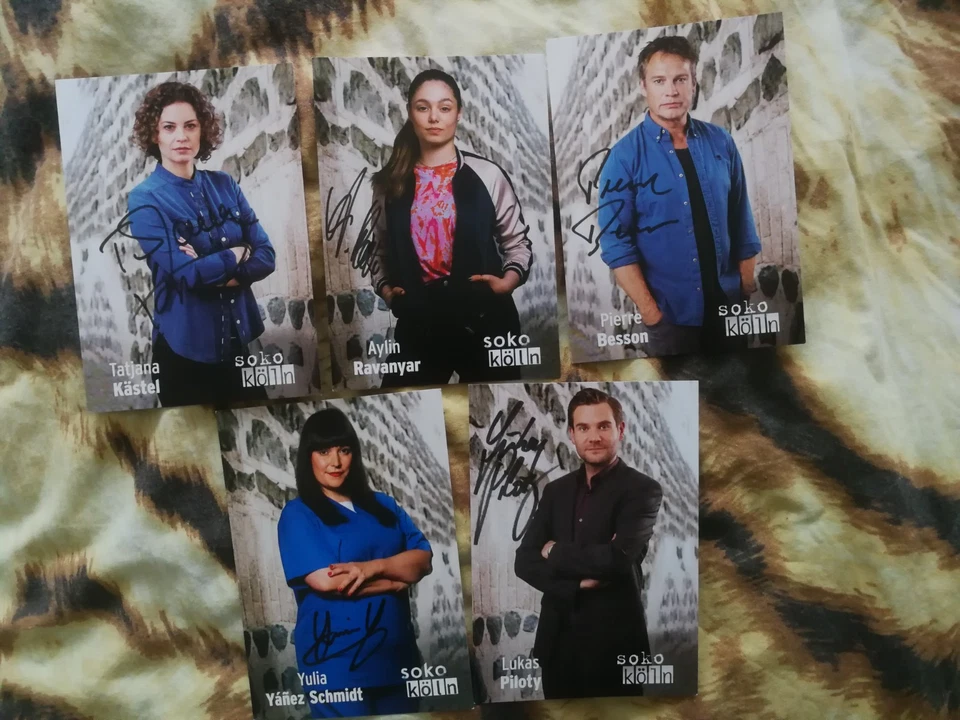 SOKO KÖLN - TV - SERIE -  5 ORIG. AUTOGRAMMKARTEN - Bild 1 von 1