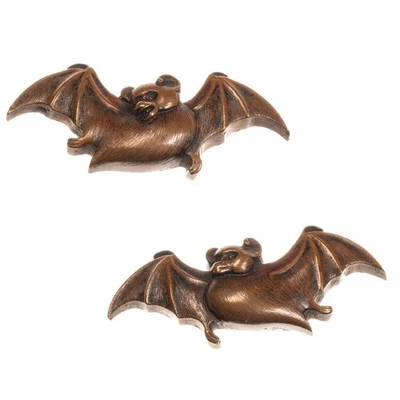 Inscripción de extremo de borde Tsuba Menuki por Masahide Nomura (ka) diseño de murciélago menuki tsu Foto 1 de 4