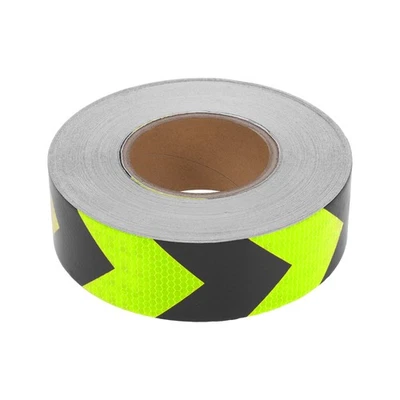 Nastro Riflettente 45m x 50mm Verde, Nero PVC per Sicurezza, 1 Pz - Immagine 1 di 4