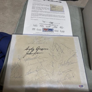 18MLB Player Signed Autograph Paper 11 HOFs Joe DiMaggio Feller Ford Mays Applin - Picture 1 of 24