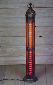 Tall eastern LED Candle Holder Maracan Lantern Lamp Handmade Remote Control - Picture 1 of 10