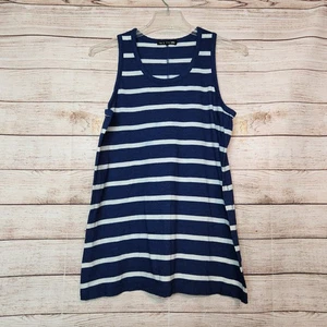 Rag & Bone Jean Blue White Striped Women's Tank Top Small Comfy 100% Cotton - Picture 1 of 11