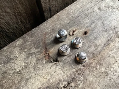 Antigua camisa de vestir de plata esterlina con tachuelas de esmoquin sello Birmingham x4 mixta Foto 1 de 4