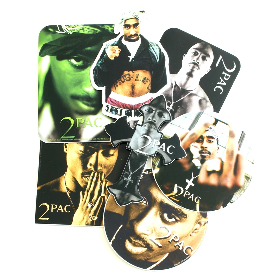 PYRAMID 7 x 2Pac New & Official Vinyl Stickers Tupac