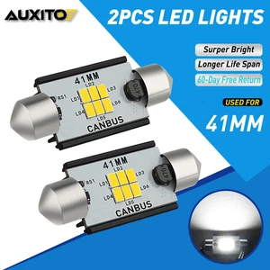 2x 41MM 42MM LED Interior Light Dome Map License Plate Bulbs 6000K White CANBUS - Picture 1 of 10