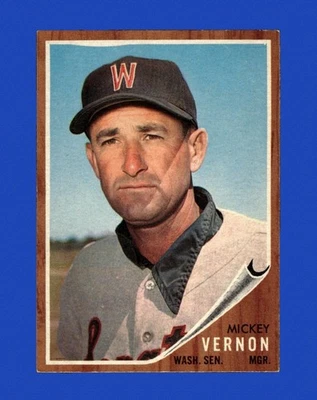 1962 Topps Set-Break #152 Mickey Vernon Mgr EX-EXMINT *GMCARDS* - Image 1 of 2