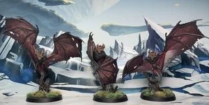 Warhammer AoS Age Of Sigmar Soulblight Gravelords Fell Bats Painted - Picture 1 of 4