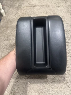 OEM LEATHER 97-03 BMW E39 Center Console Armrest Black 525i 528i 530i 540i M5 - Image 1 of 4