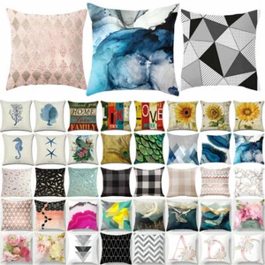 Geometric Printed Pillow Cases Square Cushion Covers Throw Waist Sofa Home Deco╯ - Picture 1 of 138