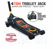 Crick Auto 4 Ton ribassato doppio Pistone basso Carrello Officina Cric basso