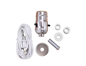 Commercial Electric Brushed Nickel Make-a-Lamp Vase/Bottle Adaptor Kit 804854 - Picture 1 of 3