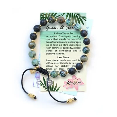 NEW Comfy Yoga Bracelet - Adjustable Beaded Essential Oil Bracelets for Women - Image 1 of 4
