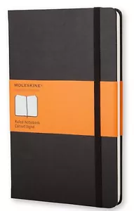 Moleskine Classic Notebook, Hard Cover, Large (5" x 8.25"), Ruled, Black - Picture 1 of 1