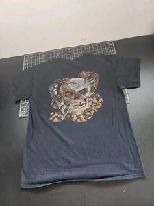 Camiseta Outer Banks NC Calavera Serpiente Para Hombre Negra Algodón Envejecido Talla Grande - Imagen 1 de 10