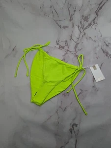 Good American Swim Bottom Women 4 XL Electric Green Tiny Ties Bikini Neon - Imagen 1 de 11