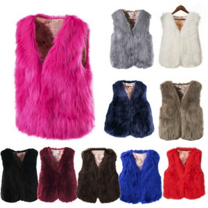 Faux Fur Gilet In Women's Coats 