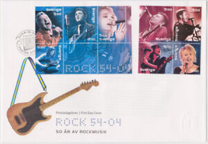 Sweden FDC 2004, Rock Music, Rock 54-04, Elvis Presley, Mint