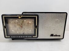 Vintage Bulova Model 100 Alarm Clock Tube Radio Bakelite - Works - Please Read!