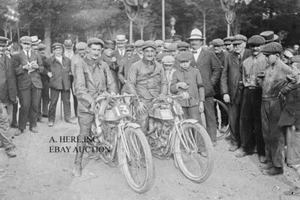 Alcyon factory racers Jolly Vulliamy 1920 French Grand Prix Le Mans photo racing - Picture 1 of 1