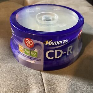 💥MEMOREX 52X / 700MB / 80 Min  - CD-R Recordable 30 Pack - New Sealed