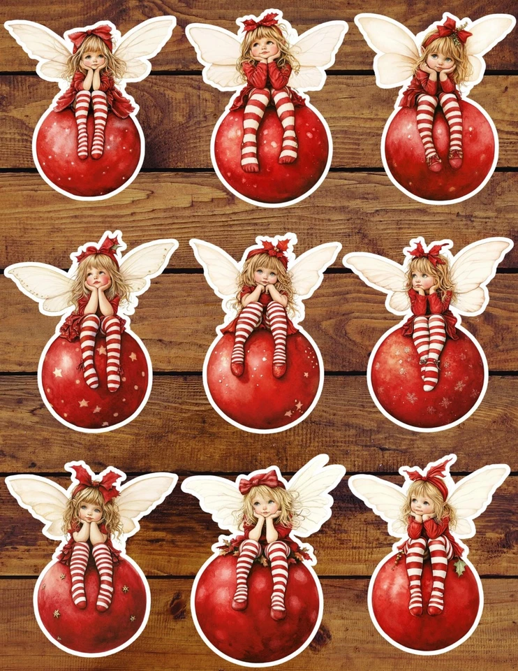 Juego de pegatinas de vinilo troqueladas Little Red Fairy álbum de recortes portátil botella de agua Foto 1 de 1