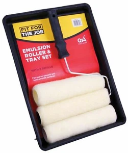 9" Inch Paint Roller Set Complete Decorating Kit With 3 Sleeves Tray Roller - Picture 1 of 1