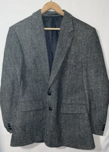 Harris Tweed Mens Blazer Sport Coat Two Button Casual Jacket Size 40R Wool Suits - Picture 1 of 12