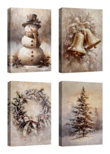 24"x36" - Merry Christmas Canvas Print Wall Art - Xmas Celebration Home Decor - Picture 1 of 27