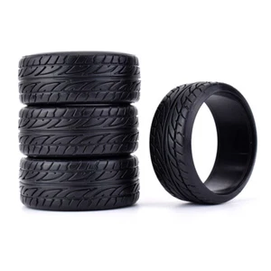 4x AUSTAR Flat Speed Medium Grain Racing Reifen 26mm Für 1/10 TAMIYA HPI RC Car - Picture 1 of 10