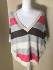 Nwt Laurie B Poncho Style V-neck Sweater Large L
