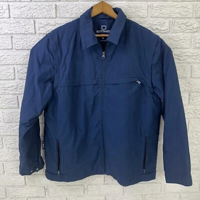 SCOTTeVEST TEC Jacket Mens Large Blue Windbreaker Zip Up Travel Zip Off Sleeves - Image 1 of 4