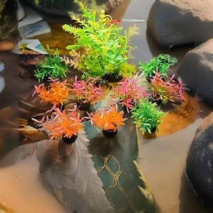10Pcs Artificial Fish Tank Plants Fake Plastic Water Green Plants Aquarium Decor - Picture 1 of 6
