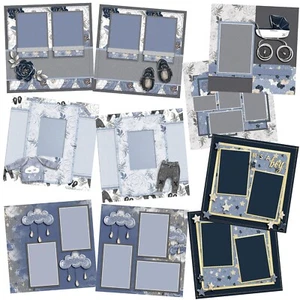 BABY BOY ESSENTIALS - Scrapbook Layout Set - Picture 1 of 6