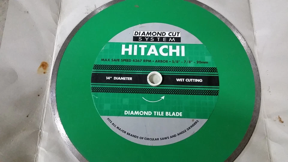 Hoja de diamante Hitachi 14" eje 5/8"-7/8" - 20 mm Foto 1 de 1