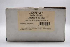 Originale Printronix 107675-007 107675007 confezione da 6 nastri testo durata prolungata SIGILLATI - Foto 1 di 3