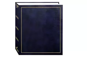 Álbum de fotos magnético autoadhesivo azul marino 3 anillos regalo recarga 50 hojas 100 páginas - Imagen 1 de 8