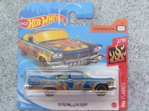 Hot Wheels 2020 #168/250 1957 PLYMOUTH FURY dark Blue @P - Picture 1 of 2