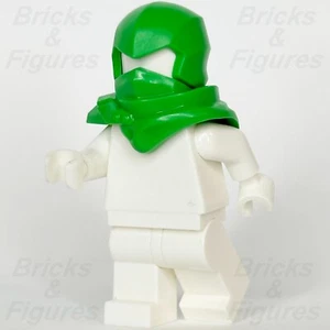 LEGO Ninjago Bright Green Shoulder Armour Scabbard Minifigure Part & Hood Helmet - Picture 1 of 4