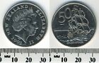 New Zealand 2001 - 50 Cents Copper-Nickel Coin - Elizabeth II - H.M.S. Endeavour