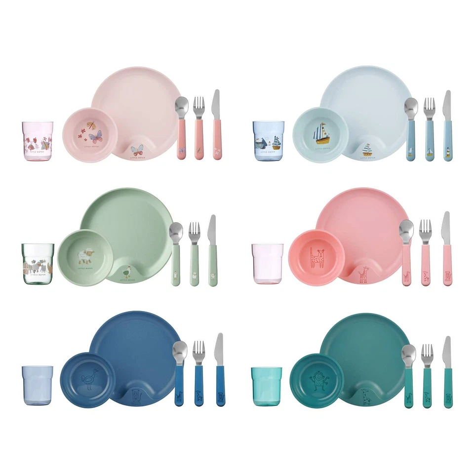 Mepal MIO Kindergeschirrset 6-teilig aus Teller, Schale, Becher und Besteck - Bild 1 von 1